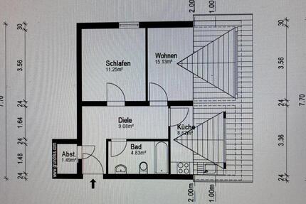 Wohnung Weinheim - 2 Zimmer, 60 m&sup2;, 800&euro; | Angebot:25823461