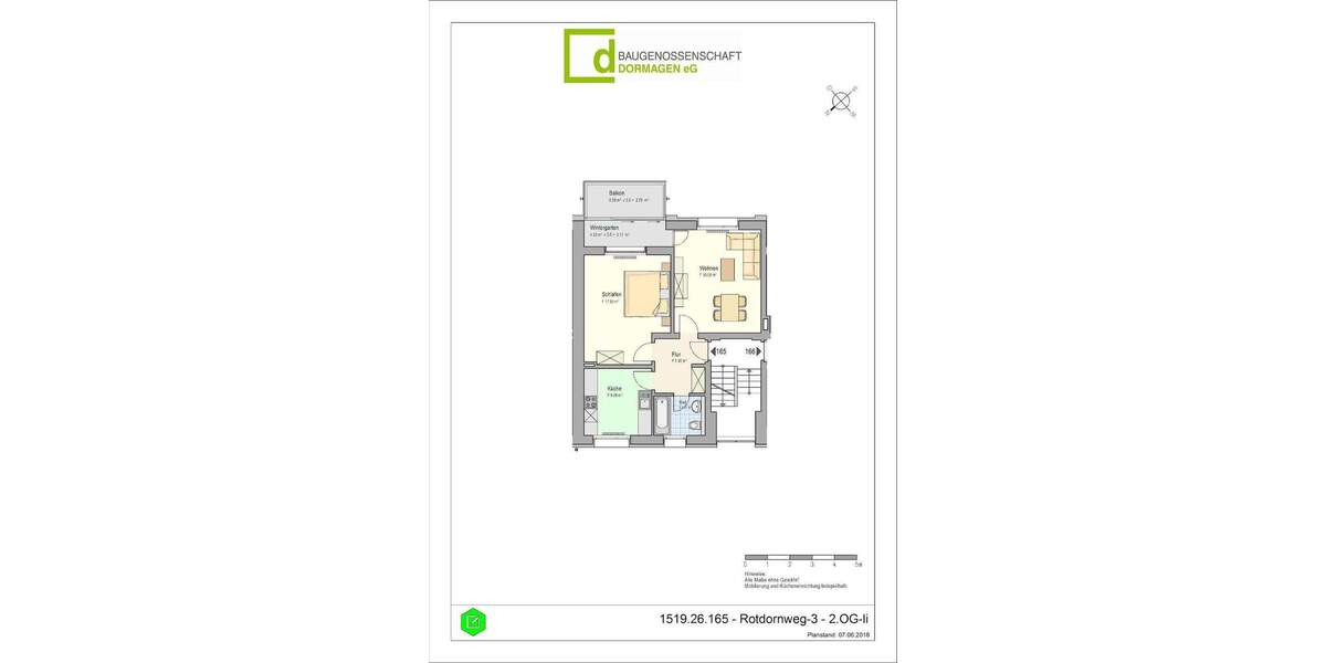 Etagenwohnung Dormagen Horrem - 2 Zimmer, 59 m&sup2;, 495&euro; | Angebot:25215158