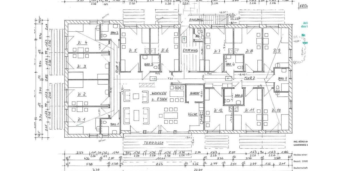 Erdgeschoßwohnung Fürstenberg - 12 Zimmer, 388 m&sup2;, 476&euro; | Angebot:21385884