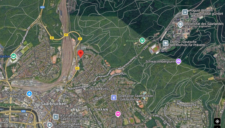 Erdgeschoßwohnung Saarbrücken Kieselhumes - 1 Zimmer, 24 m&sup2;, 330&euro; | Angebot:25589313