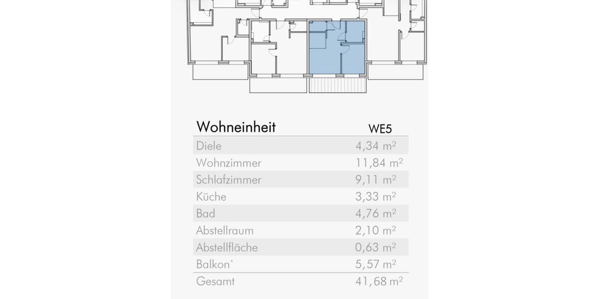 Etagenwohnung Kiel - 2 Zimmer, 42 m&sup2;, 1.000&euro; | Angebot:26625647