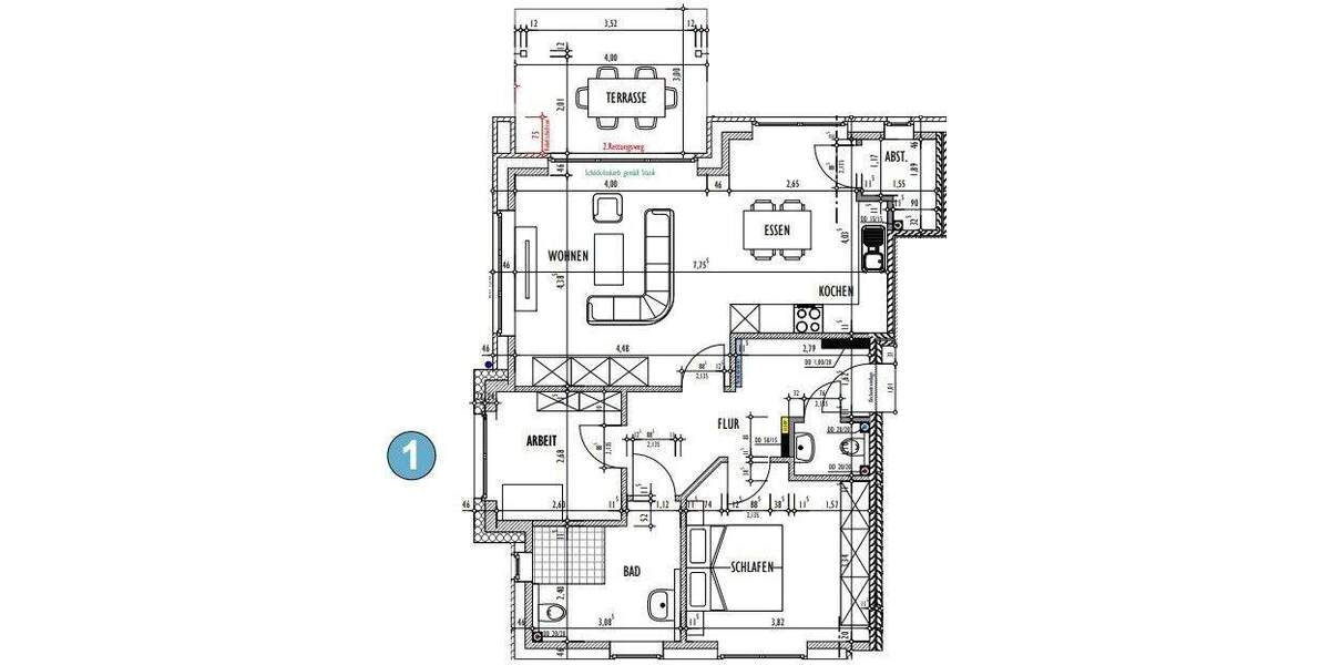 Etagenwohnung Ibbenbüren Stadt - 3 Zimmer, 81 m&sup2;, 1.055&euro; | Angebot:25969668