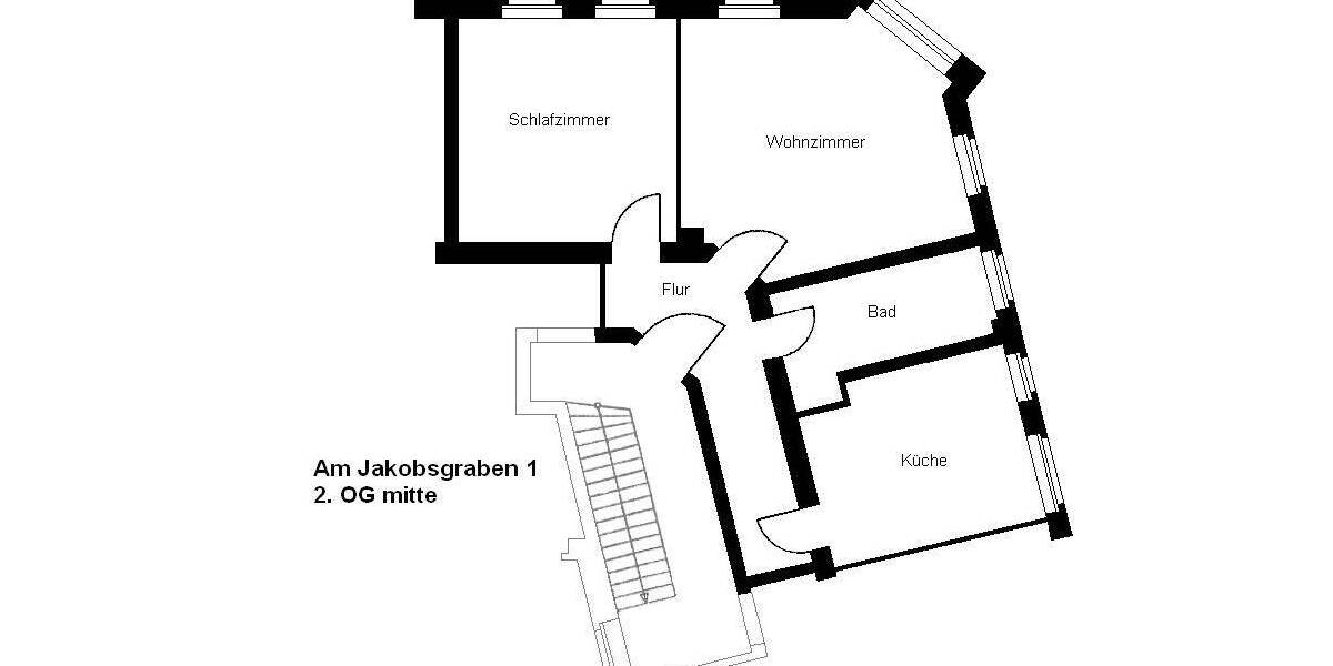 Etagenwohnung Brandenburg an der Havel Neustadt - 2 Zimmer, 68 m&sup2;, 443&euro; | Angebot:26744939