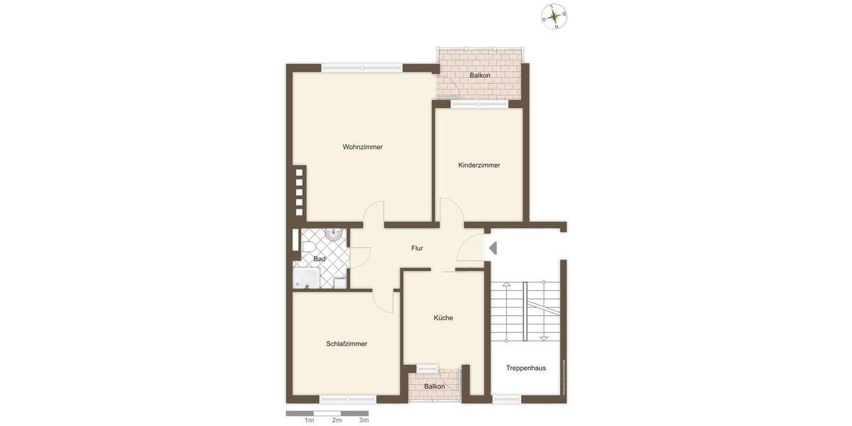 Etagenwohnung Bremerhaven - 3 Zimmer, 70 m&sup2;, 499&euro; | Angebot:26560502