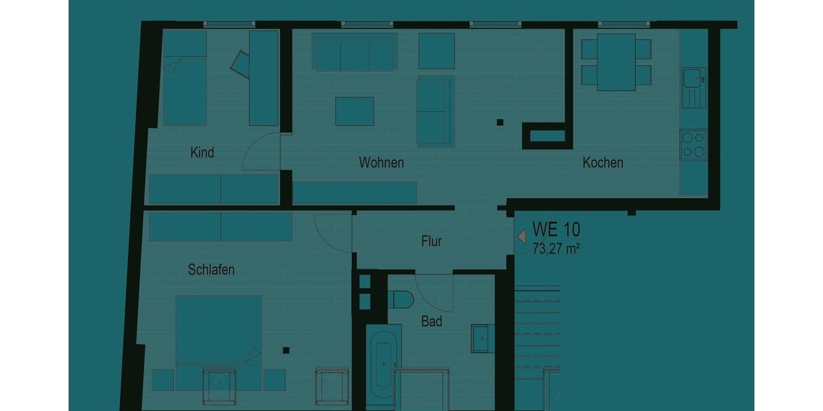 Gemütliche 3-Zimmer-Dachgeschosswohnung mit Sichtbalken in Chemnitz-Hilbersdorf! - Dachgeschoßwohnung Chemnitz Hilbersdorf | Angebot:26109241