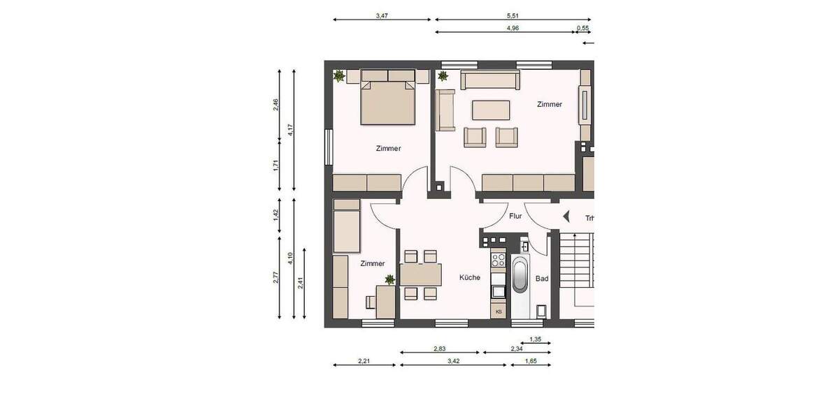 Etagenwohnung Kreiensen Kreiensen - 3 Zimmer, 66 m&sup2;, 490&euro; | Angebot:25094870