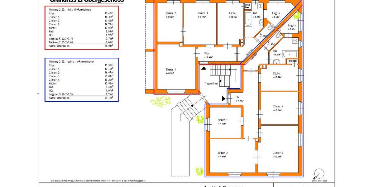 Etagenwohnung Colditz - 3 Zimmer, 78 m&sup2;, 398&euro; | Angebot:26091369