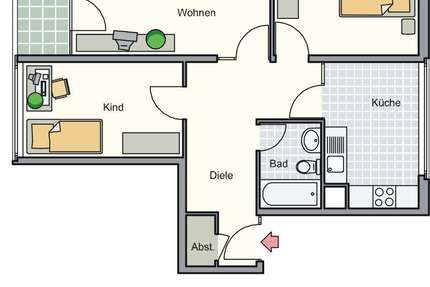 Wohnung Kreuztal - 3 Zimmer, 74 m&sup2;, 416&euro; | Angebot:27134147