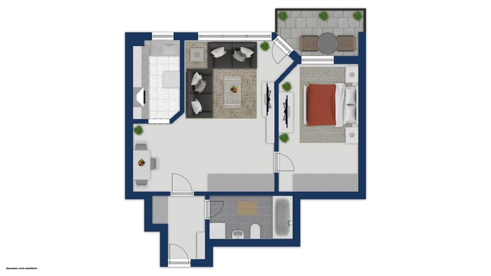 Wohnen auf Zeit Wesseling - 2 Zimmer, 61 m&sup2;, 1.150&euro; | Angebot:25550411