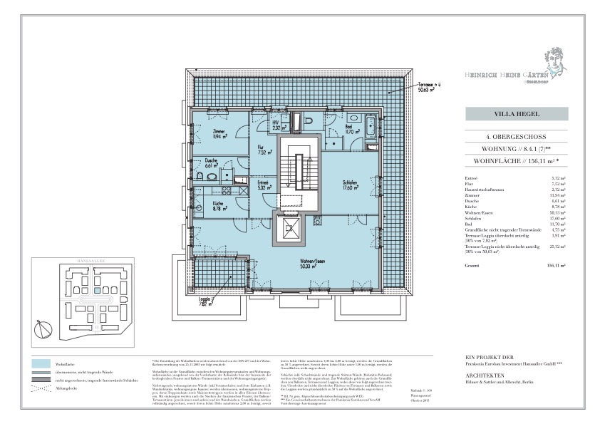 Wohnen in hochwertigem Ambiente mit internationalem Flair. Luxus-Penthouse Heinrich-Heine-Gärten - Einfamilienhaus Düsseldorf Heerdt | Angebot:26748838