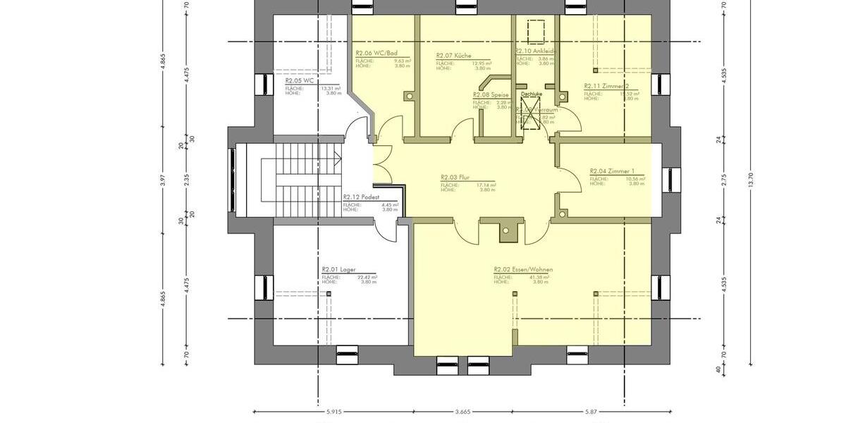 Dachgeschoßwohnung Bad Kissingen - 3 Zimmer, 95 m&sup2;, 1.100&euro; | Angebot:26422225