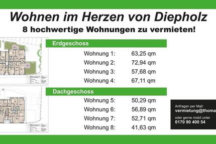 Wohnung Diepholz - 3 Zimmer, 42 m&sup2;, 510&euro; | Angebot:25151952