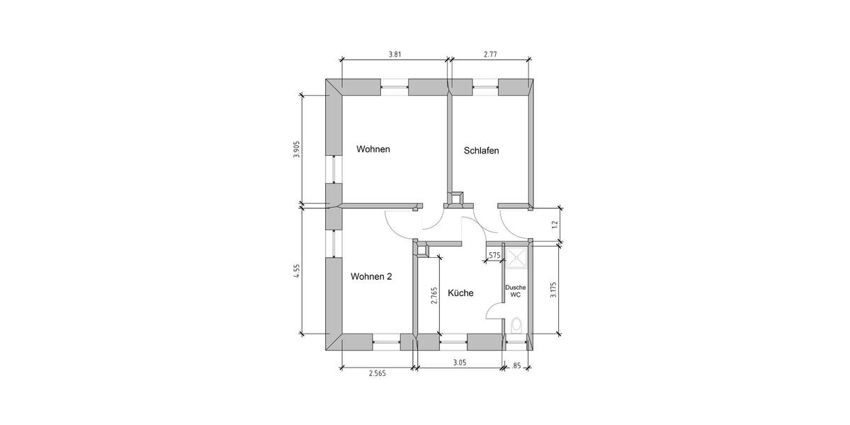 Etagenwohnung Altenberg - 3 Zimmer, 55 m&sup2;, 399&euro; | Angebot:26342864