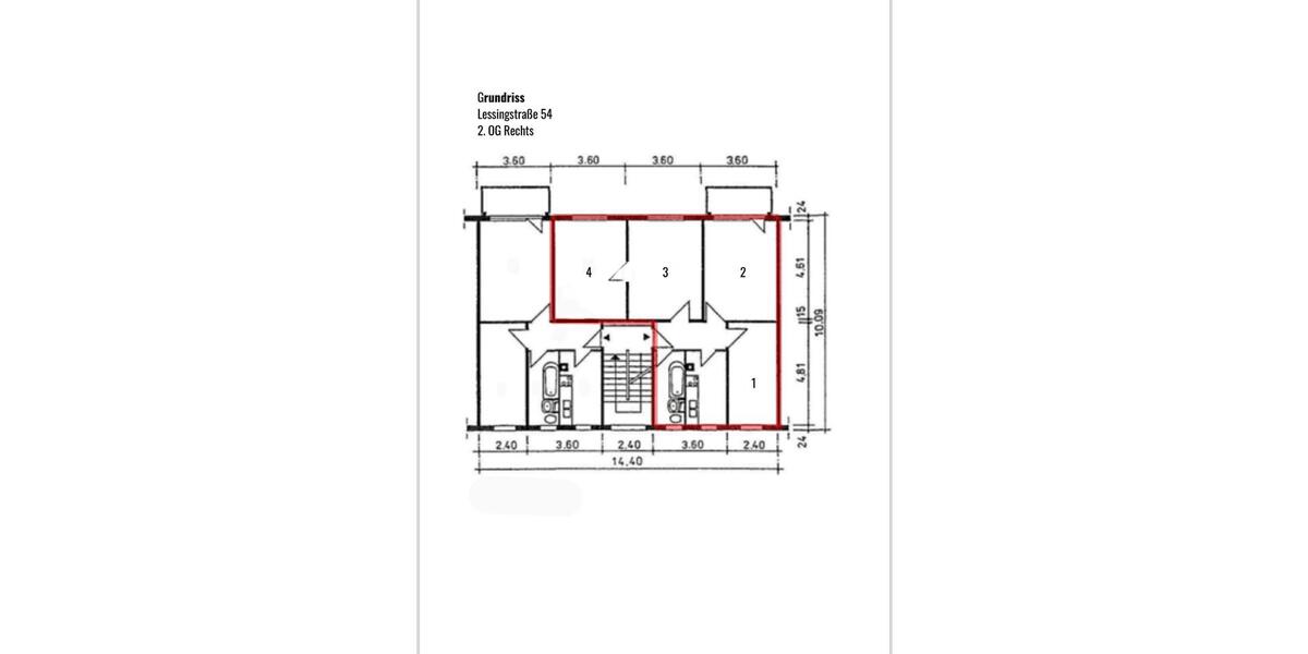 Etagenwohnung Neustrelitz - 4 Zimmer, 76 m&sup2;, 680&euro; | Angebot:24475580