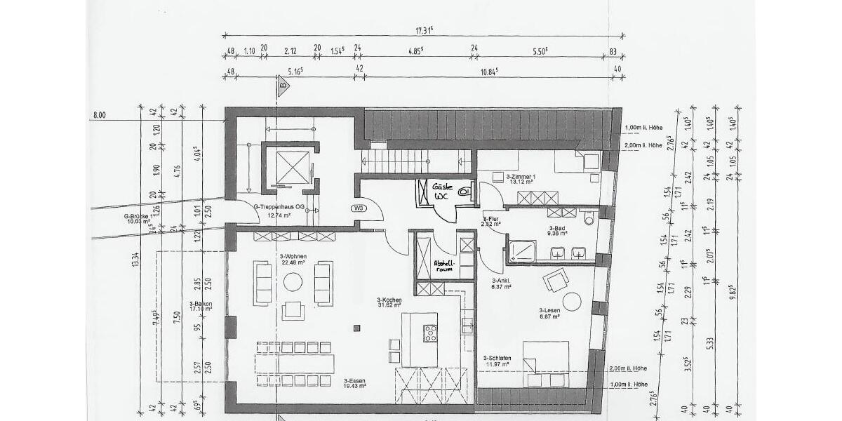 Etagenwohnung Rheine - 3 Zimmer, 148 m&sup2;, 1.360&euro; | Angebot:25232141