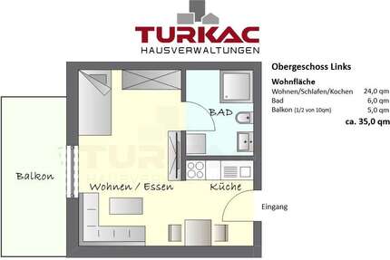 Wohnung Hüttenberg - 1 Zimmer, 35 m&sup2;, 675&euro; | Angebot:26183280