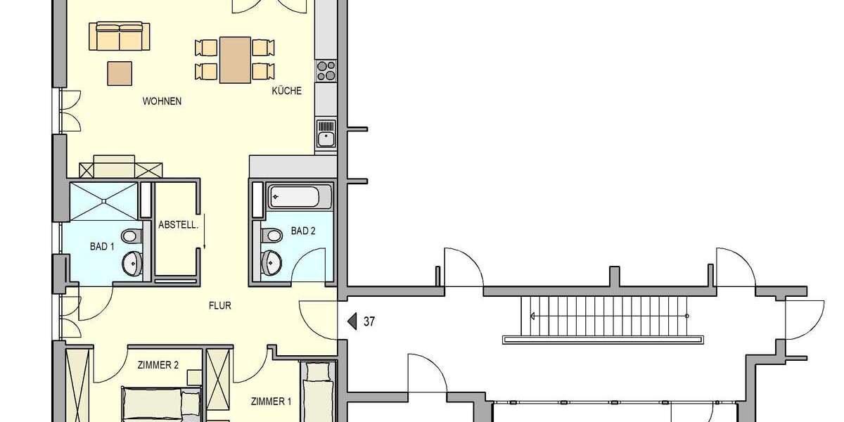 Etagenwohnung Weinböhla - 3 Zimmer, 90 m&sup2;, 1.080&euro; | Angebot:26913648