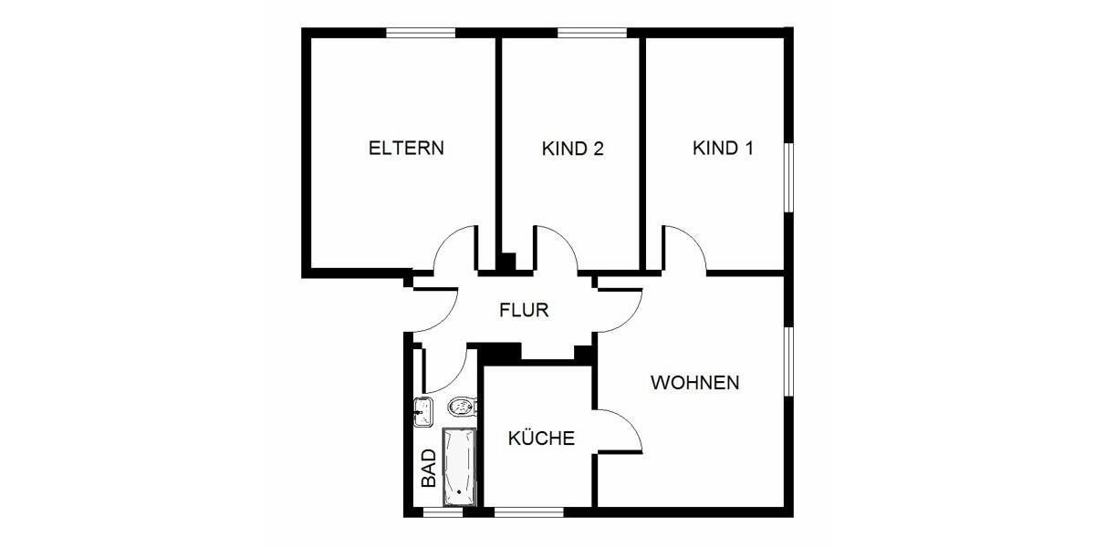 4-Zimmer-Wohnung in ruhiger, aber zentraler Stadtlage zimmer