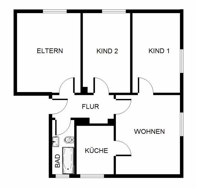 4-Zimmer-Wohnung in ruhiger, aber zentraler Stadtlage zimmer