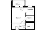 Etagenwohnung Plauen - 1 Zimmer, 35 m&sup2;, 200&euro; | Angebot:26296741