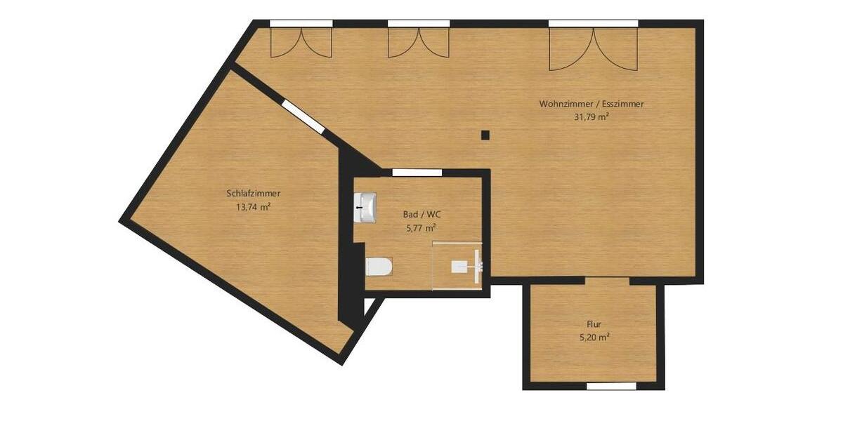 Etagenwohnung Gröditz - 2 Zimmer, 57 m&sup2;, 415&euro; | Angebot:26003195