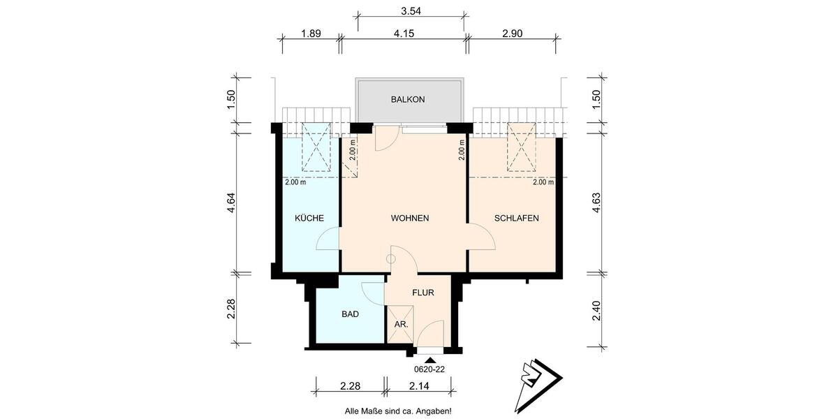 Etagenwohnung Crivitz - 2 Zimmer, 49 m&sup2;, 313&euro; | Angebot:26493329