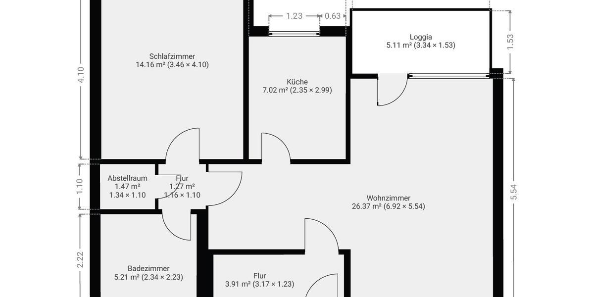 Etagenwohnung Hattingen - 2 Zimmer, 62 m&sup2;, 620&euro; | Angebot:26532633