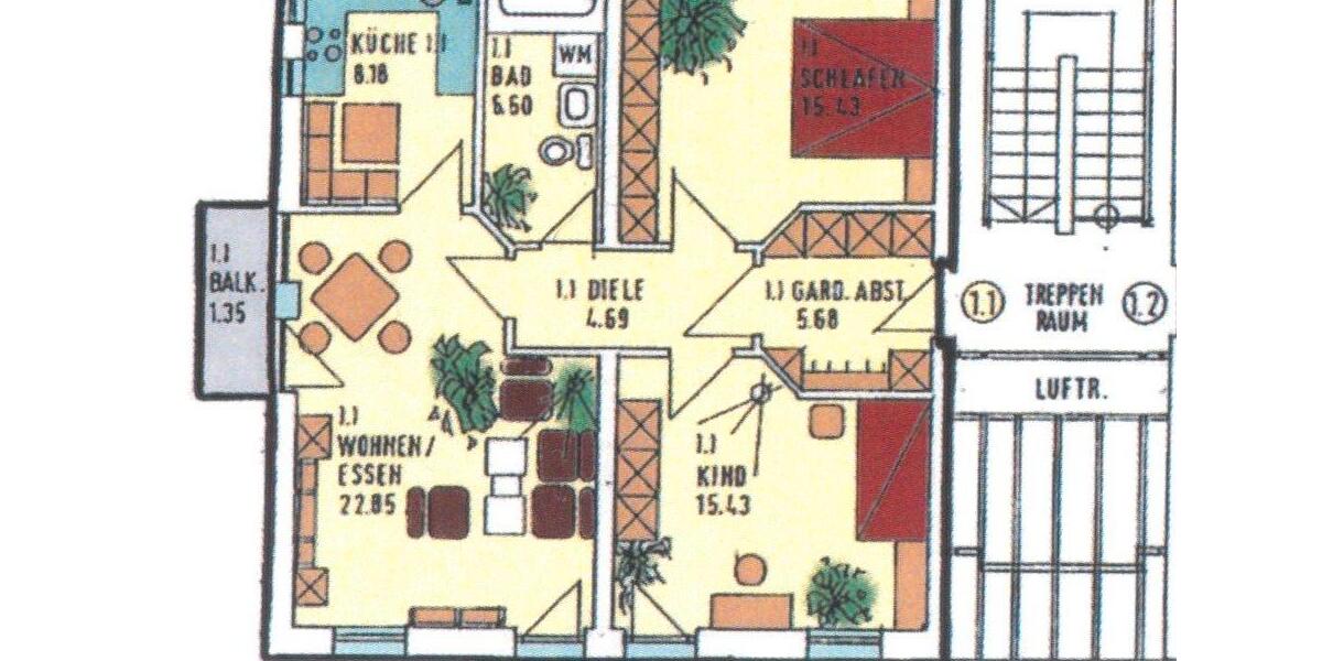 Etagenwohnung Eggenfelden - 3 Zimmer, 80 m&sup2;, 660&euro; | Angebot:26461569
