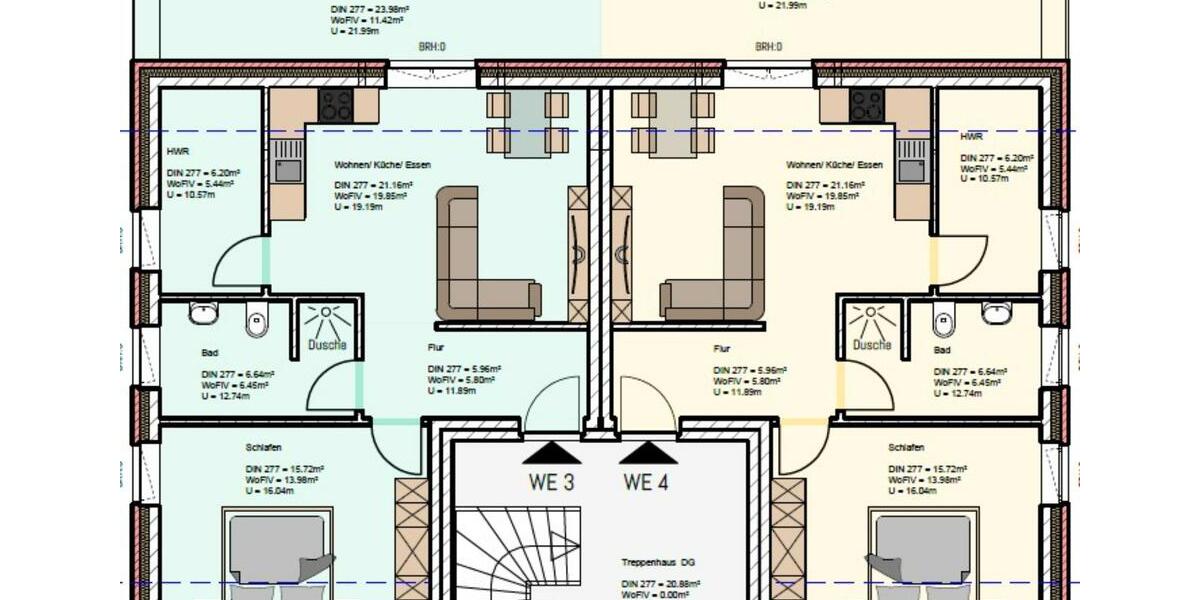 Dachgeschoßwohnung Moormerland - 2 Zimmer, 63 m&sup2;, 750&euro; | Angebot:24854497