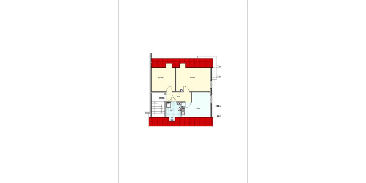 Dachgeschoßwohnung Esslingen am Neckar Hegensberg - 2 Zimmer, 55 m&sup2;, 590&euro; | Angebot:24977364