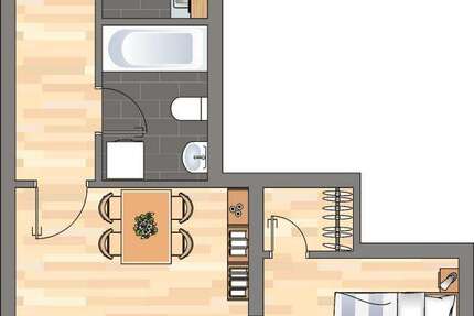 Wohnung Wirges - 2 Zimmer, 55 m&sup2;, 310&euro; | Angebot:27286276