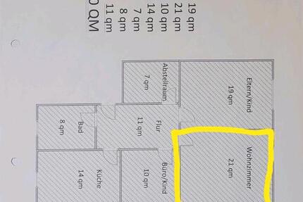 21m² WG-Zimmer in einer 90m² Wohnung 1 zimmer