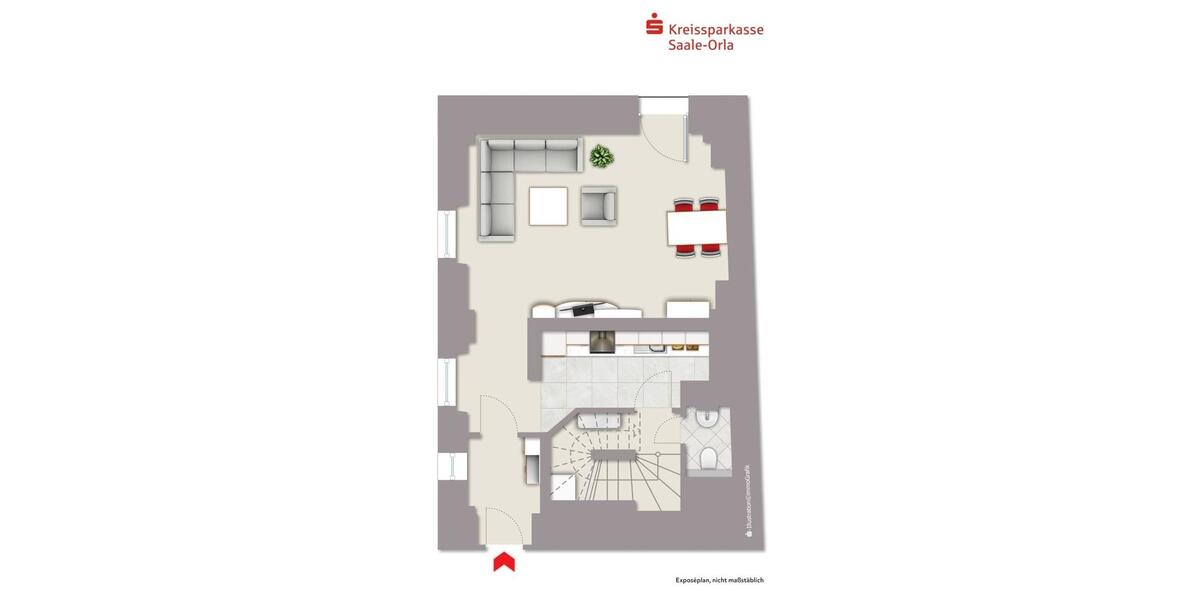 Maisonettenwohnung Neustadt an der Orla - 2 Zimmer, 76 m&sup2;, 417&euro; | Angebot:26552383