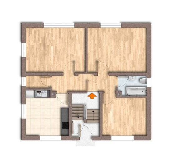 Etagenwohnung Gerbrunn - 3 Zimmer, 68 m&sup2;, 760&euro; | Angebot:25845447