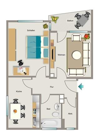 Demnächst frei! 2-Zimmer-Wohnung in Recklinghausen Hillerheide 2 zimmer