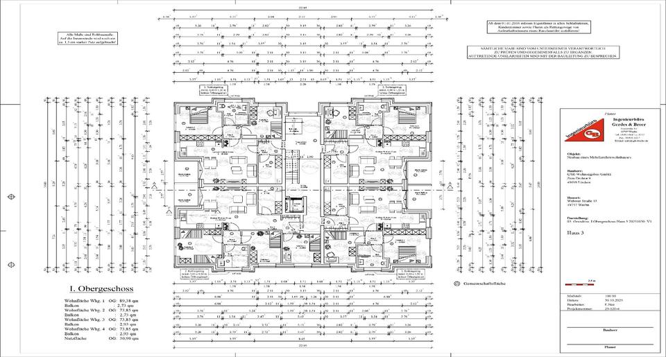 Etagenwohnung Werlte - 3 Zimmer, 76 m&sup2;, 830&euro; | Angebot:26680536