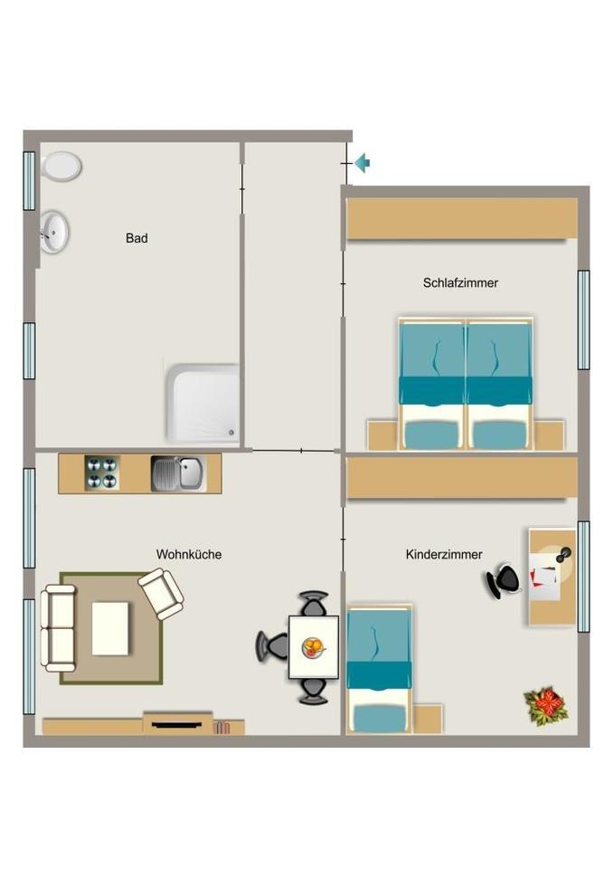 Kleine 2-Zimmer-Wohnung in Ahlen Innenstadt für Sie! zimmer