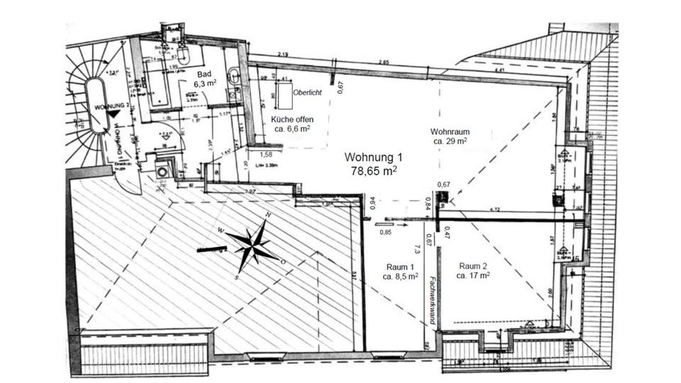 Etagenwohnung Feuchtwangen - 2 Zimmer, 79 m&sup2;, 900&euro; | Angebot:25931438