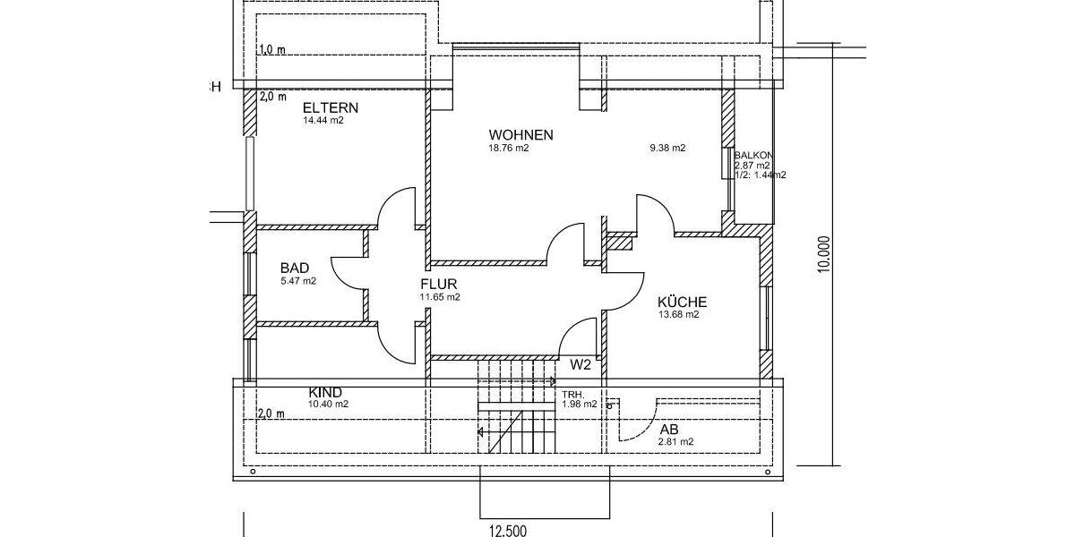 Dachgeschoßwohnung Wittlich - 3 Zimmer, 87 m&sup2;, 780&euro; | Angebot:26621583