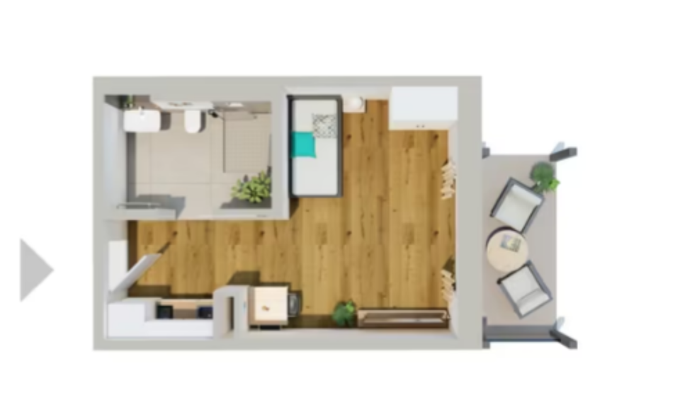 Etagenwohnung Abensberg - 1 Zimmer, 31 m&sup2;, 530&euro; | Angebot:25354742