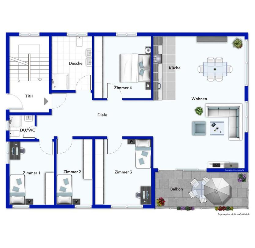 Moderne 5-Zimmer-NeubauWohnung mit Süd-Balkon in Wettenberg