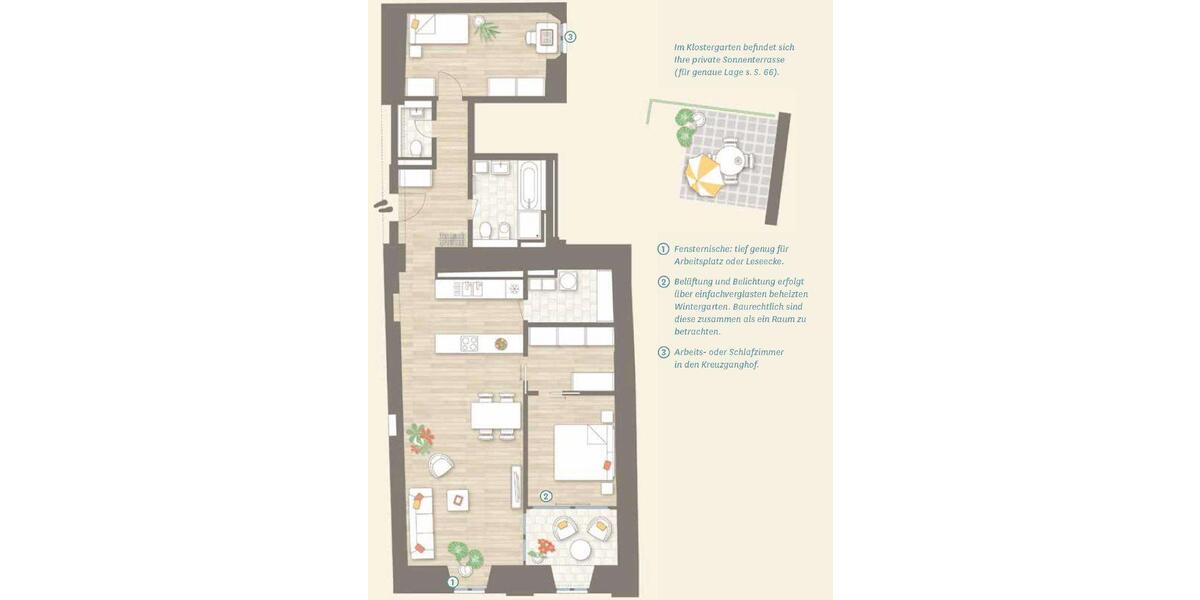 Erdgeschoßwohnung Bamberg Am Bruderwald - 2 Zimmer, 78 m&sup2;, 1.200&euro; | Angebot:26534780