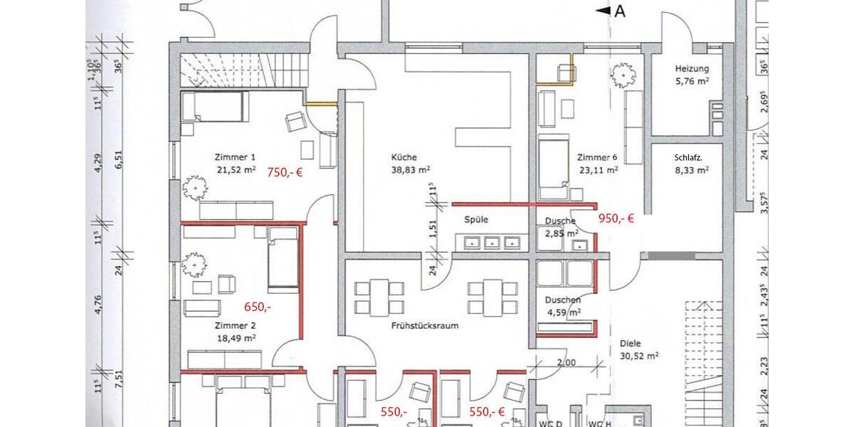 Wohnen auf Zeit Ettringen - 6 Zimmer, 160 m&sup2;, 550&euro; | Angebot:26443175