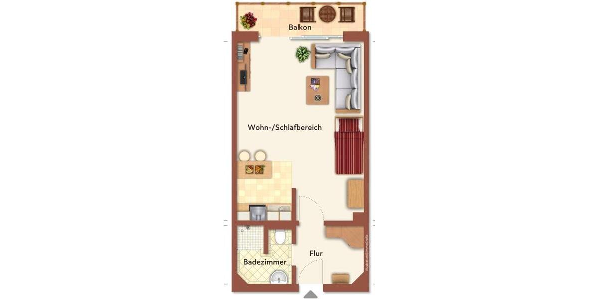 Etagenwohnung Bingen am Rhein - 1 Zimmer, 38 m&sup2;, 410&euro; | Angebot:26269192