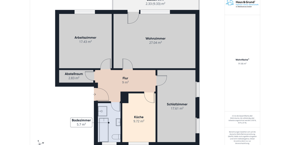 Etagenwohnung Lübbecke - 3 Zimmer, 92 m&sup2;, 780&euro; | Angebot:24784617