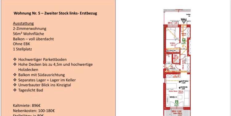 Etagenwohnung Gelnhausen - 2 Zimmer, 60 m&sup2;, 896&euro; | Angebot:26698339