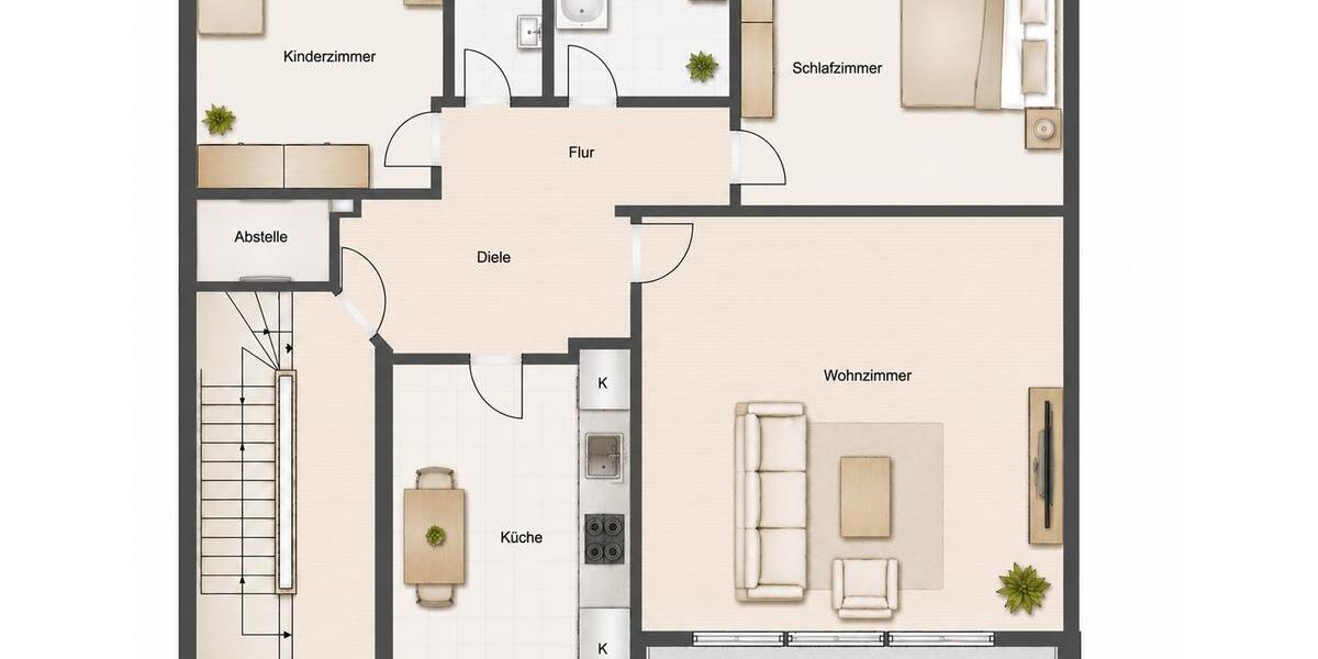 Etagenwohnung Pliening - 3 Zimmer, 92 m&sup2;, 1.500&euro; | Angebot:26619258