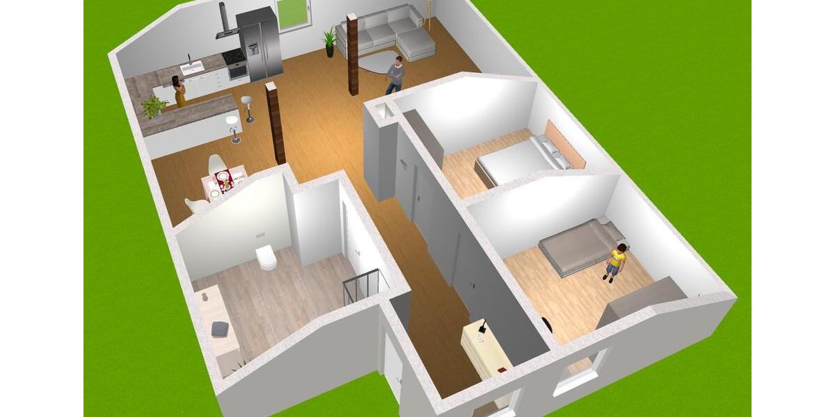 Dachgeschoßwohnung Maxhütte-Haidhof Haidhof - 3 Zimmer, 74 m&sup2;, 870&euro; | Angebot:24624952