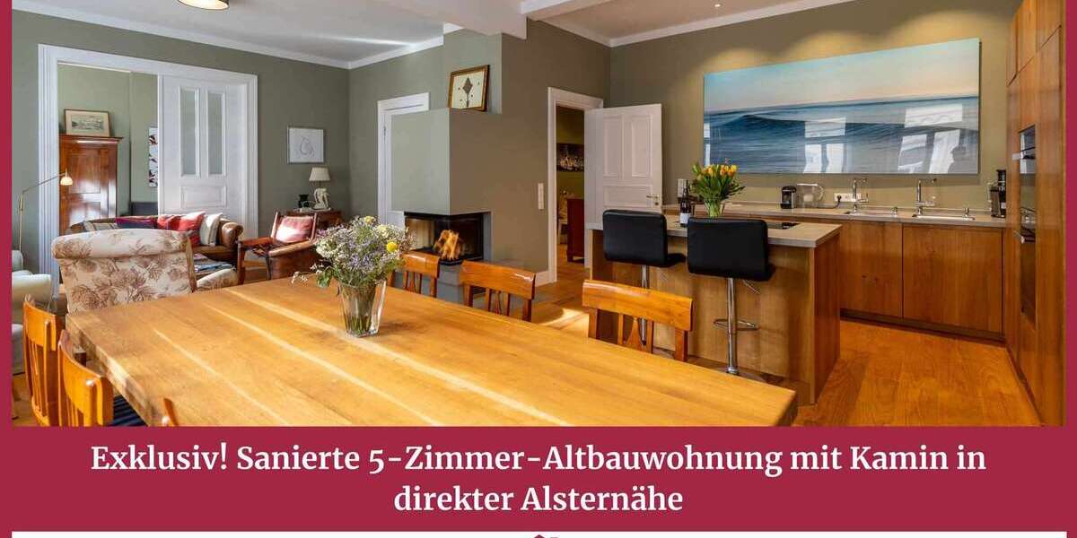 Etagenwohnung Hamburg Altstadt - 5 Zimmer, 151 m&sup2;, 4.250&euro; | Angebot:26748907