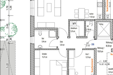 Wohnung Kleve - 3 Zimmer, 79 m&sup2;, 950&euro; | Angebot:25253318